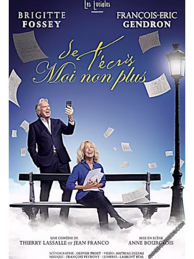 Affiche du spectacle "Je t'écris moi non plus", pièce de théâtre mise en scène Anne Bourgeois