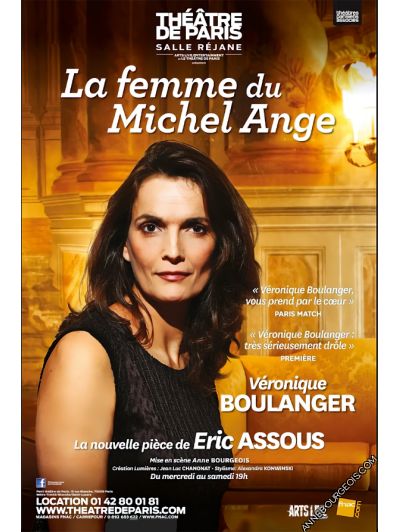 Affiche du spectacle "La Femme du Michel Ange", pièce de théâtre mise en scène Anne Bourgeois