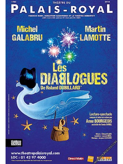 Affiche du spectacle "Les Diablogues", pièce de théâtre mise en scène Anne Bourgeois