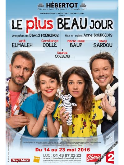 Affiche du spectacle "Le Plus Beau Jour", pièce de théâtre mise en scène par Anne Bourgeois