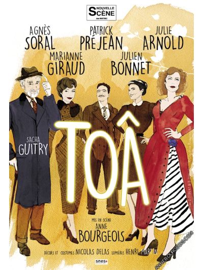 Affiche du spectacle "Toâ" pièce de théâtre mise en scène par Anne Bourgeois