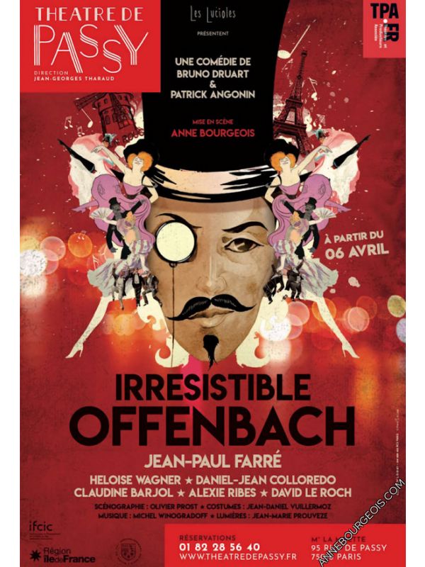 Affiche de la pièce de théâtre &quot;Irrésistible Offenbach&quot; 2021